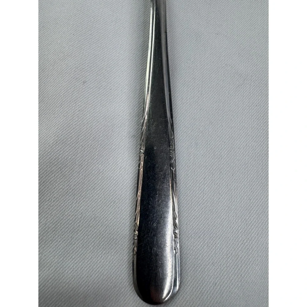 Imperial USA Stainless Steel Dinner Fork Floral Scroll Edge Flatware 7.25 inch